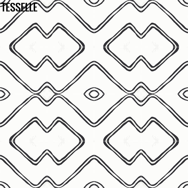 Playacar Coba 8" Square Cement Tile 3