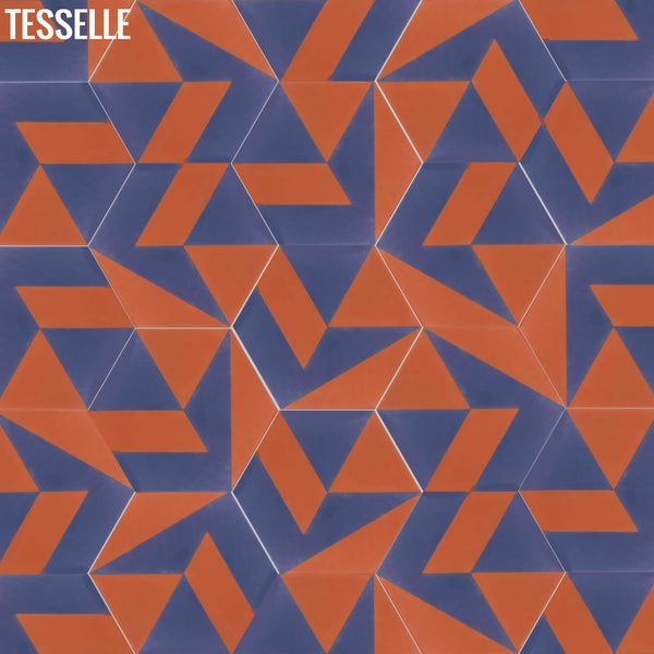 Polygonal Agate 9x8" Hexagonal Cement Tile by Jim Isermann 1