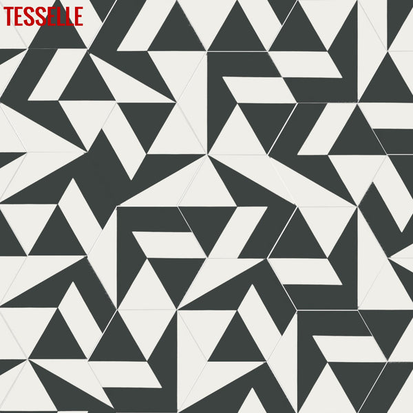 Polygonal Jasper 9x8" Hexagonal Cement Tile by Jim Isermann 1