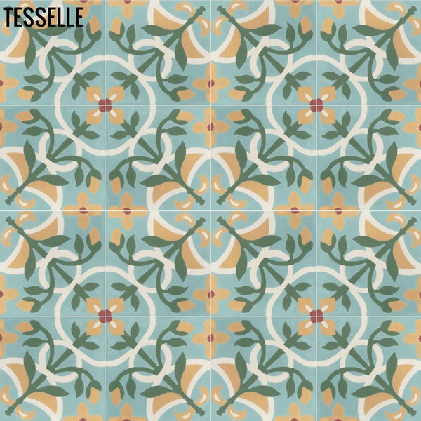 Pradera Maragartita 8" Square Cement Tile 1