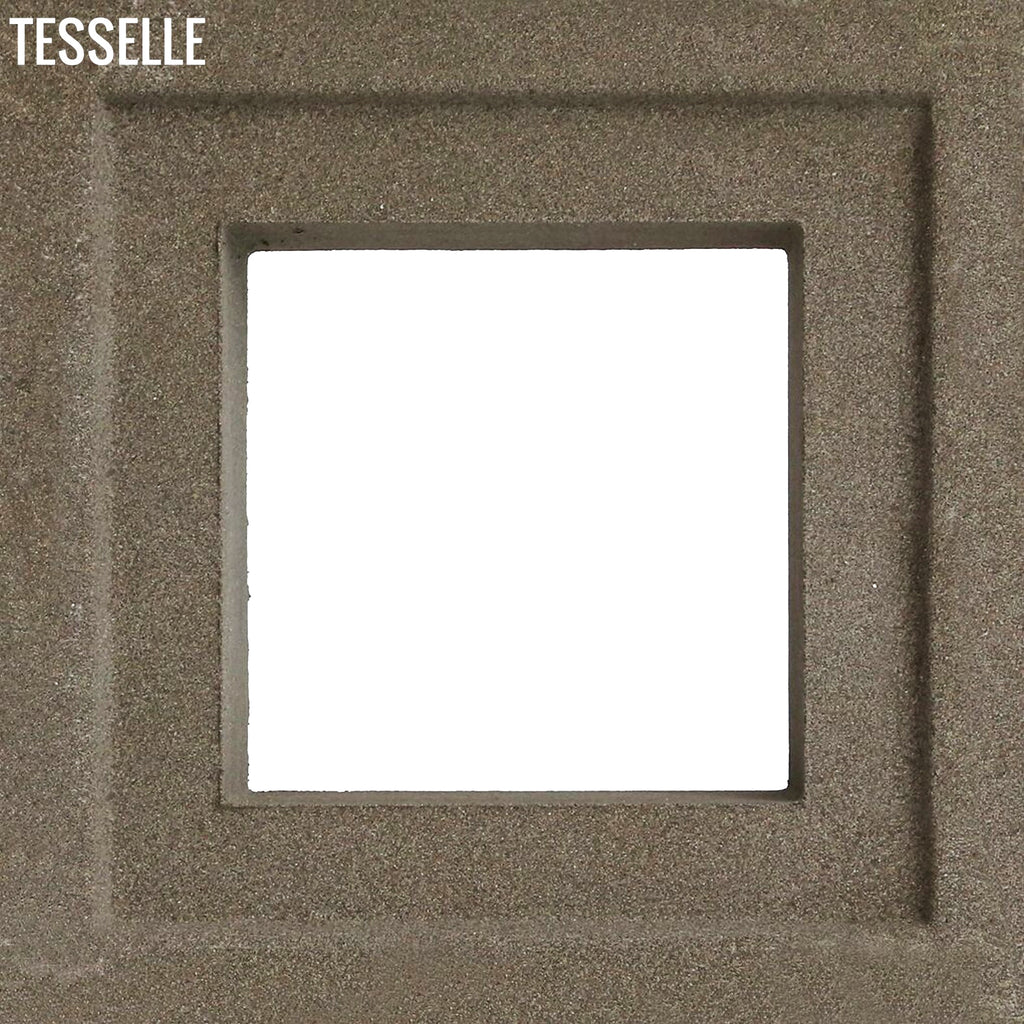 Quad Natural Cement 7.5" Breeze Block | Grey