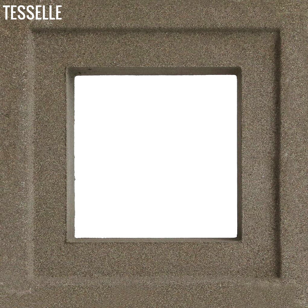 Quad Natural Cement 7.5" Breeze Block | Grey