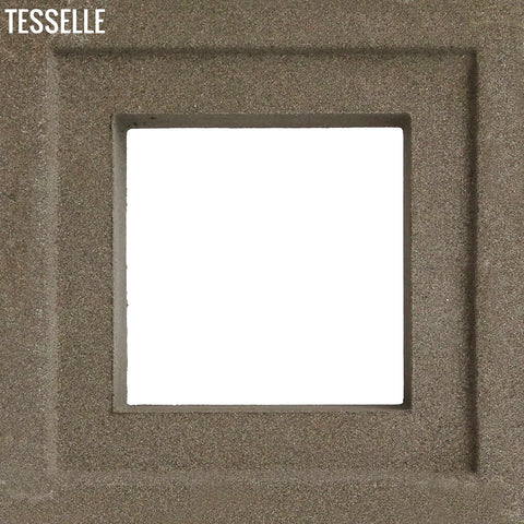 Quad Natural Cement 7.5" Breeze Block | Grey