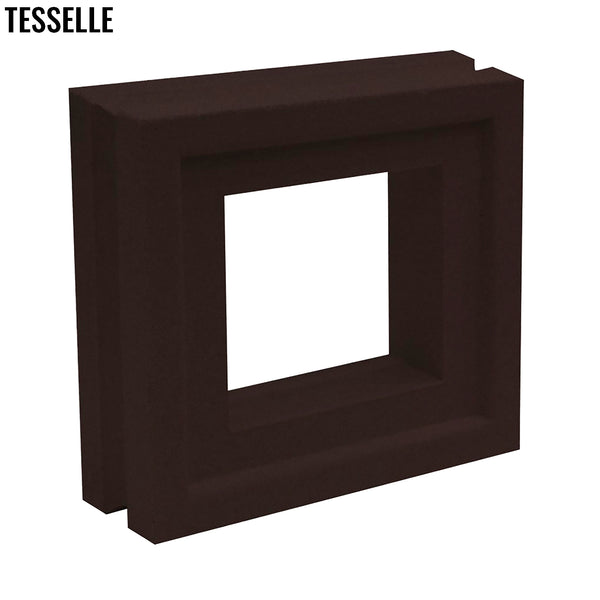 Quad Espresso Brown 7.5" Cement Breeze Block 1