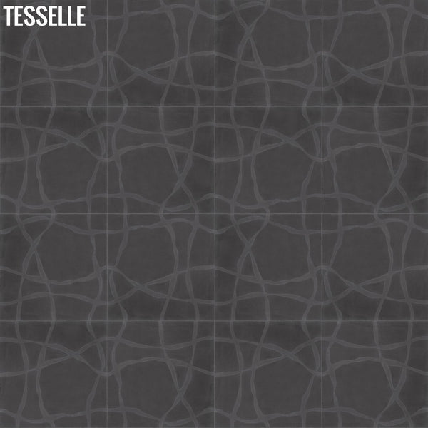 Raffia 8"x8" Square Cement Tile - Covena rANDOM