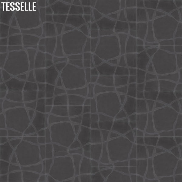 Raffia 8"x8" Square Cement Tile - Covena RANDOM THIRD