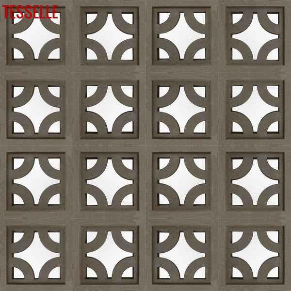 Roundabout Natural Cement 7.5" Breeze Block | Grey 1