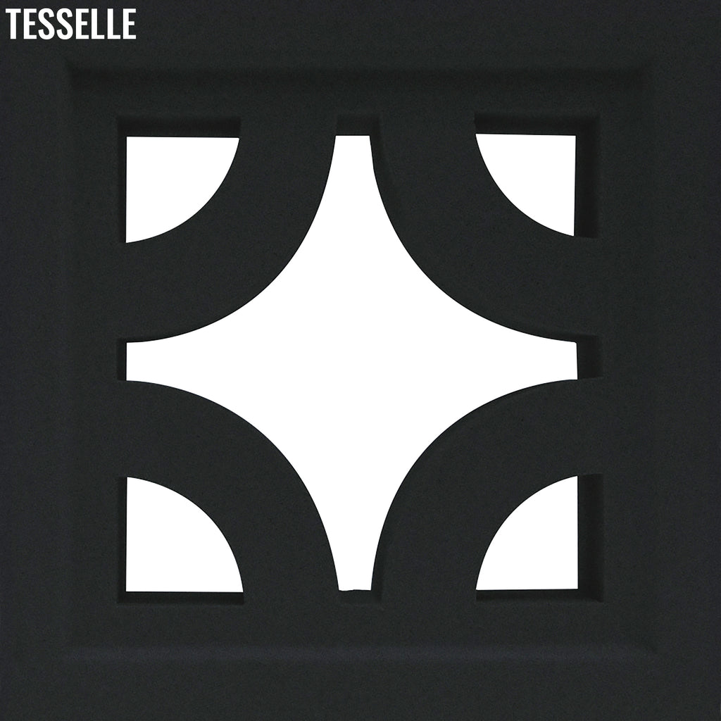 Roundabout Coal Black 7.5" Cement Breeze Block