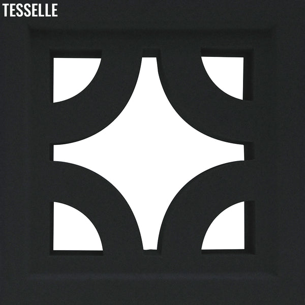 Roundabout Coal Black 7.5" Cement Breeze Block