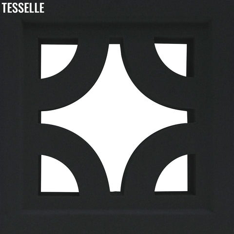 Roundabout Coal Black 7.5" Cement Breeze Block