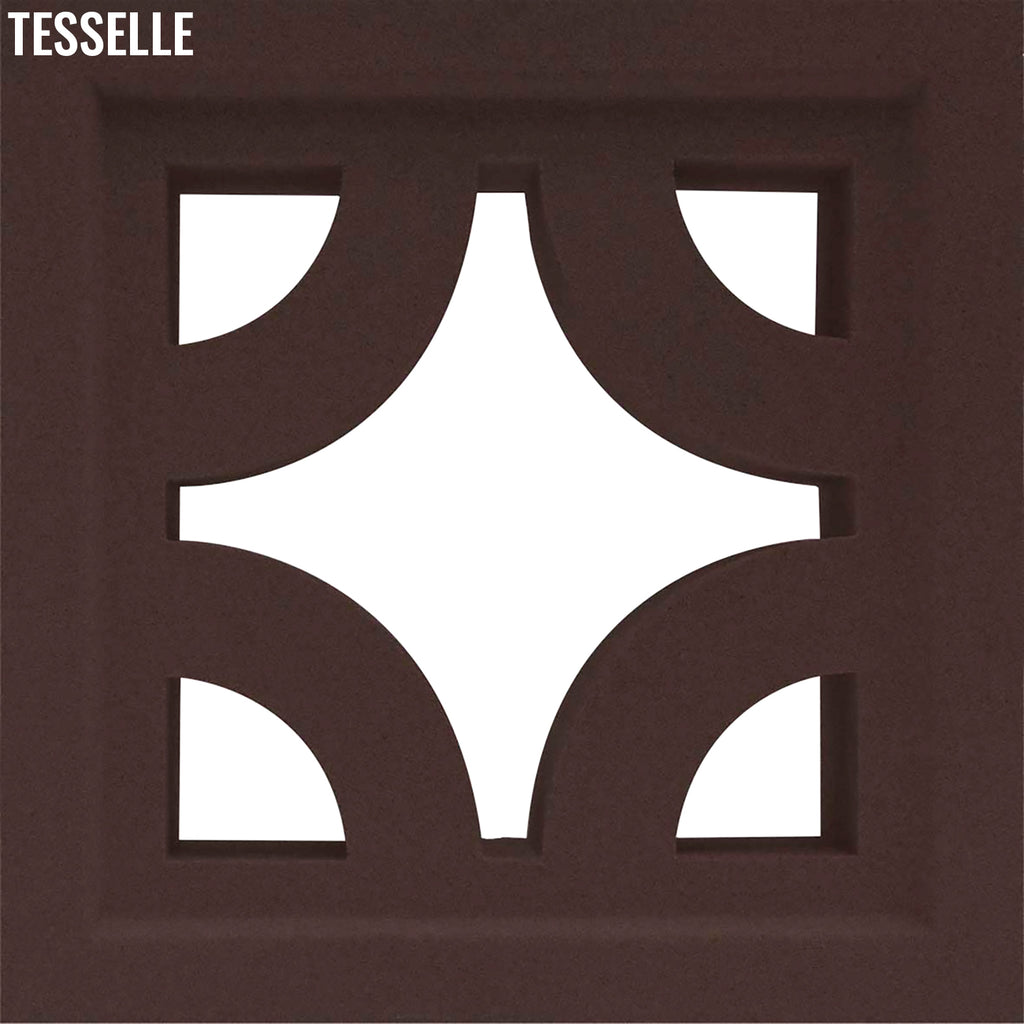 Roundabout Espresso Brown 7.5" Cement Breeze Block 1