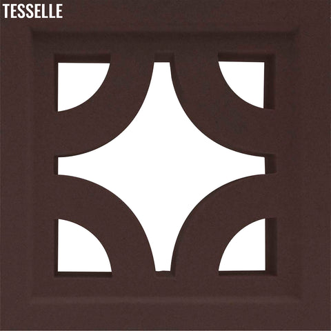 Roundabout Espresso Brown 7.5" Cement Breeze Block 1