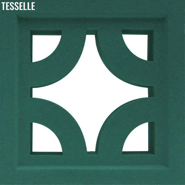 Roundabout Jade Green 7.5" Cement Breeze Block