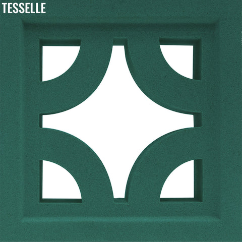 Roundabout Jade Green 7.5" Cement Breeze Block