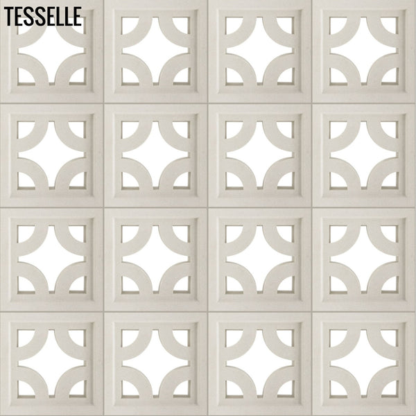 Roundabout White 7.5" Cement Breeze Block