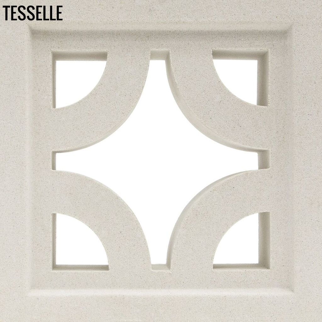 Roundabout White 7.5" Cement Breeze Block