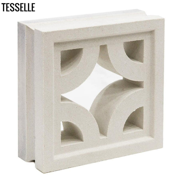 Roundabout White 7.5" Cement Breeze Block
