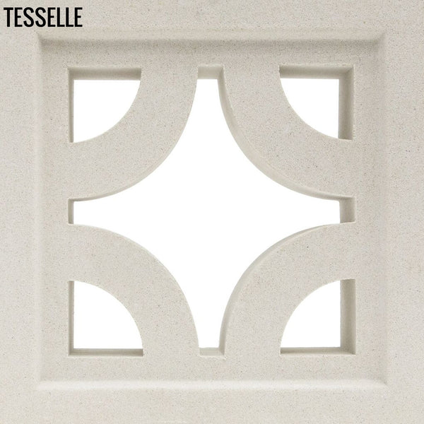 Roundabout White 7.5" Cement Breeze Block