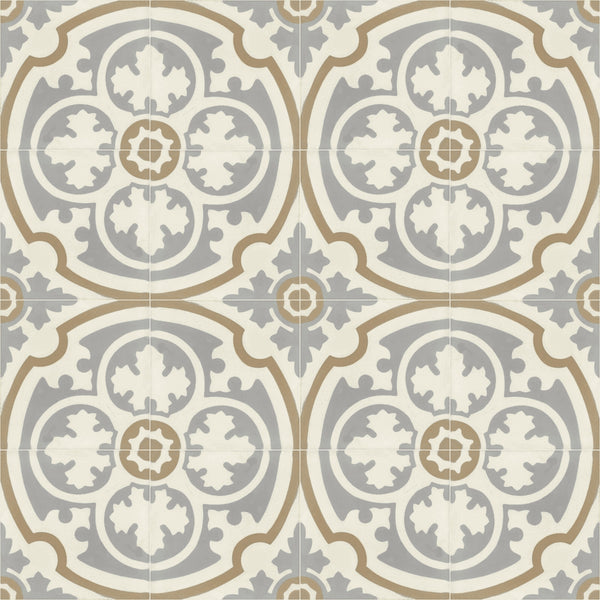 Sancerre Mineral 8" Square Cement Tile 4x4