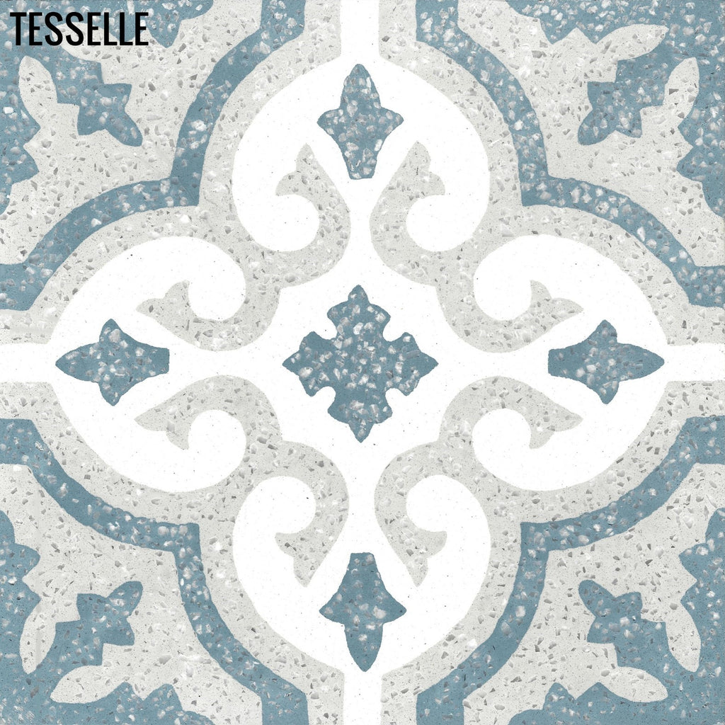 Santiago Clarillo 8" Square Terrazzo Cement Tile