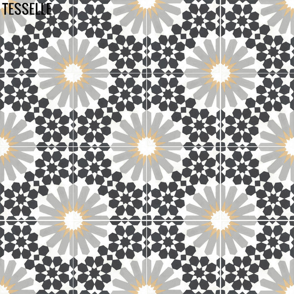 Selene Amarillo 8" Square Cement Tile 1