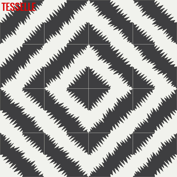 Serrata La Kiva 8" Square Cement Tile 1