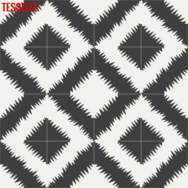 Serrata La Kiva 8" Square Cement Tile 2