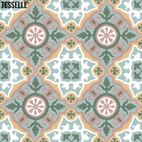Sevilla Blush 8" Square Cement Tile 1