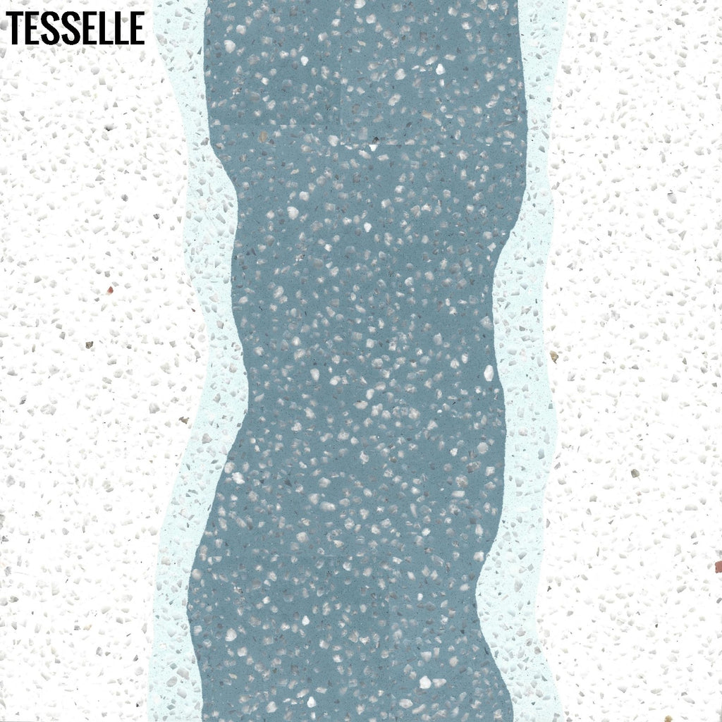 Shoreline Eastport 8" Square Terrazzo Cement Tile