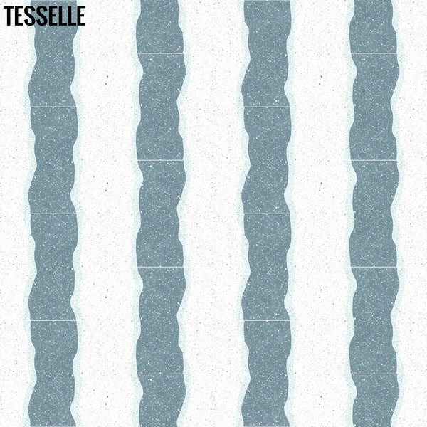 Shoreline Eastport 8" Square Terrazzo Cement Tile layout