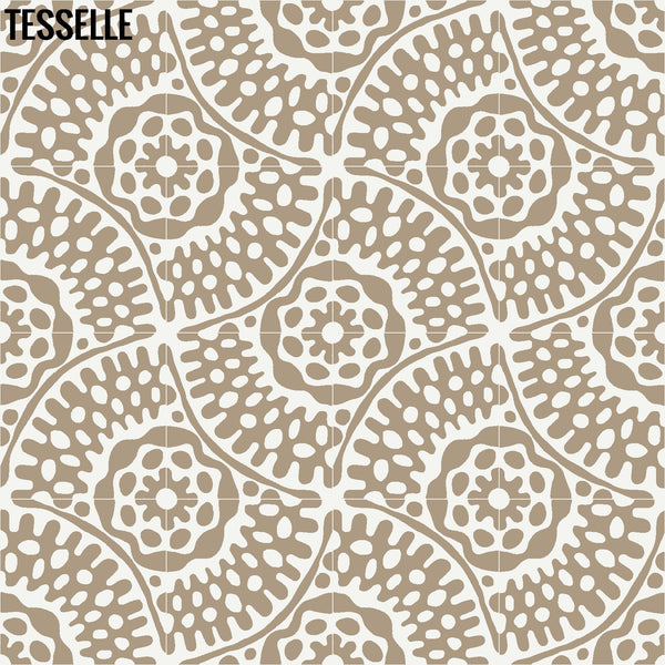 Sonora Thistle 8" Square Cement Tile | Madallion Pattern2