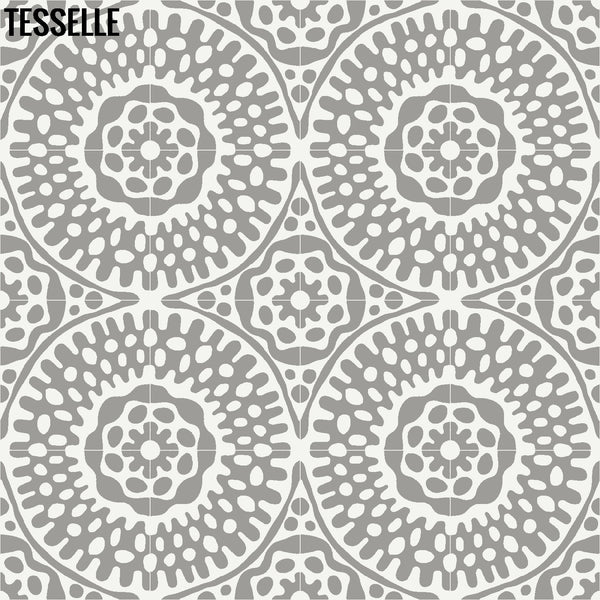 Sonora Thistle 8" Square Cement Tile Layout 1