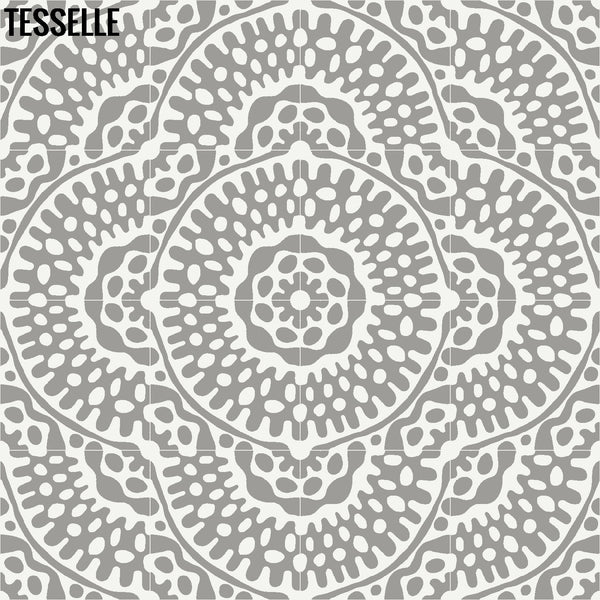 Sonora Thistle 8" Square Cement Tile Layout 3