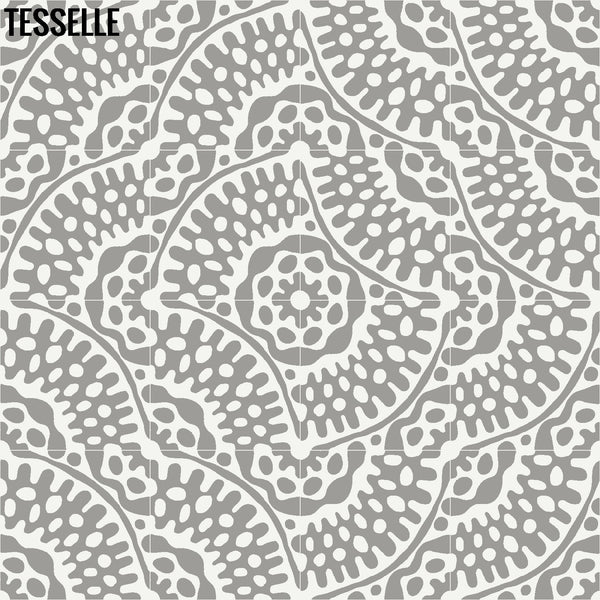 Sonora Thistle 8" Square Cement Tile Layout 4