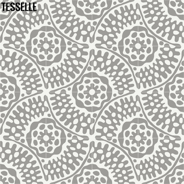 Sonora Thistle 8" Square Cement Tile Layout 5