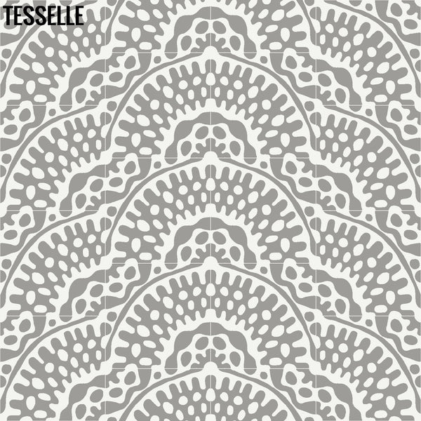 Sonora Thistle 8" Square Cement Tile Layout 6