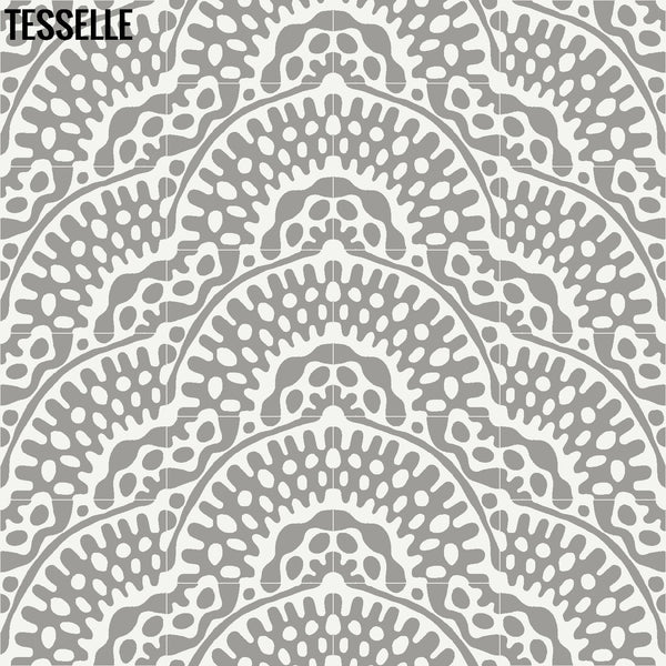 Sonora Thistle 8" Square Cement Tile Layout 6