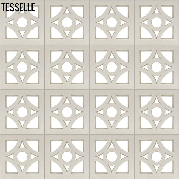 Starlight Lily White 7.5" Cement Breeze Block layout