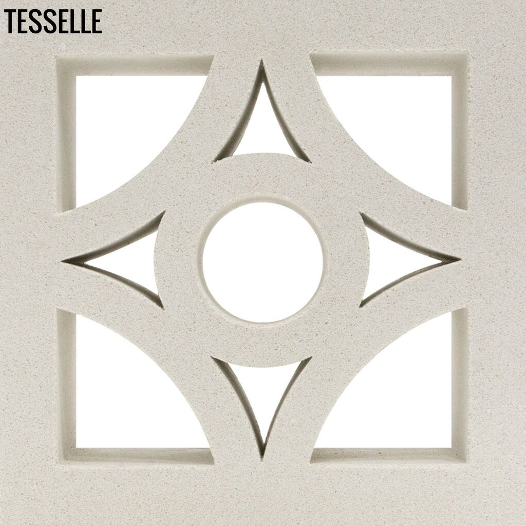 Starlight Lily White 7.5" Cement Breeze Block