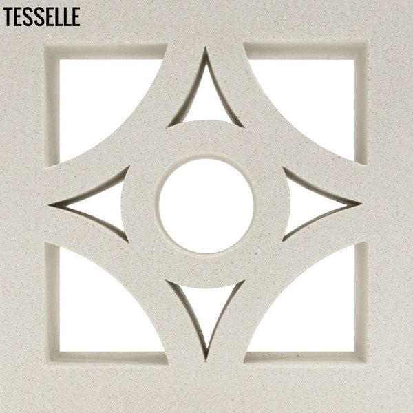 Starlight Lily White 7.5" Cement Breeze Block
