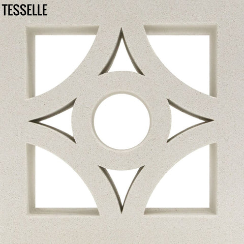 Starlight Lily White 7.5" Cement Breeze Block