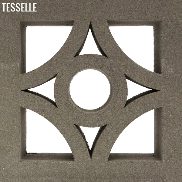 Starlight Natural Cement 7.5" Breeze Block | Grey