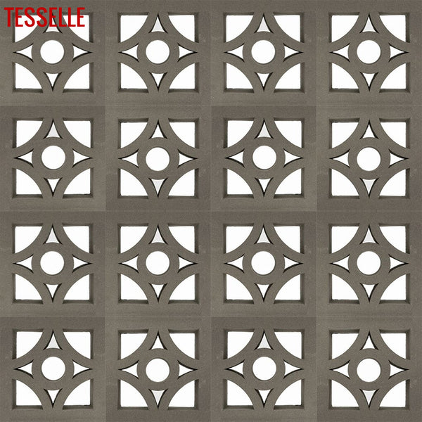 Starlight Natural Cement 7.5" Breeze Block | Grey 1