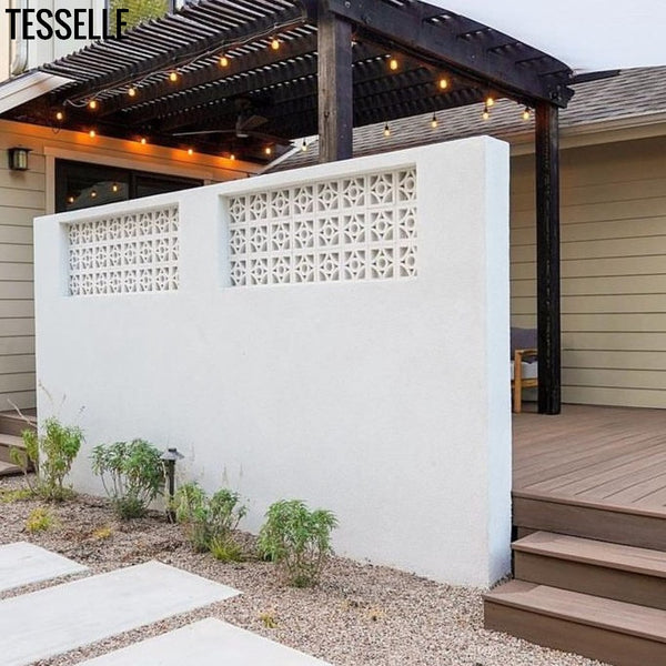 Starlight White Breeze Block Wall