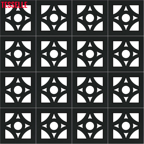 Starlight Coal Black 7.5" Cement Breeze Block 1