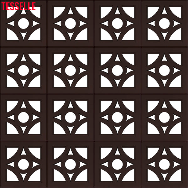Starlight Espresso Brown 7.5" Cement Breeze Block 1