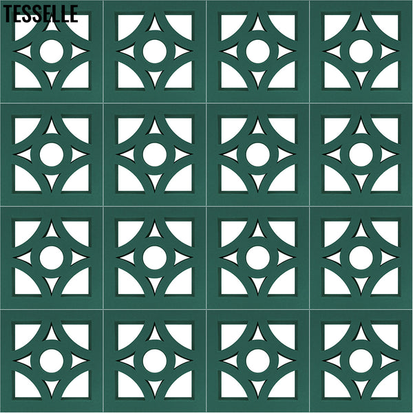 Starlight Jade Green 7.5" Cement Breeze Block 2