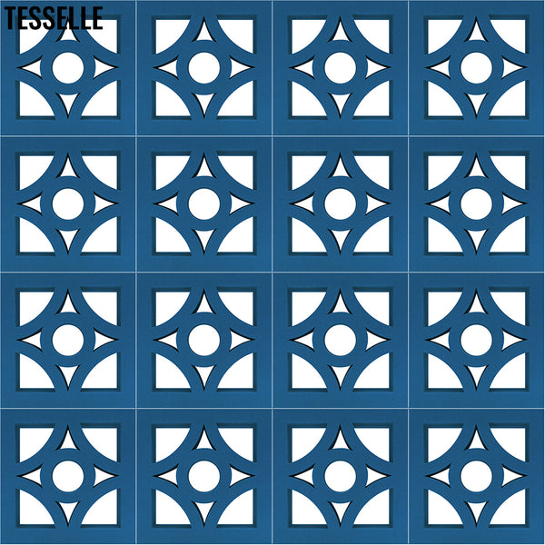 Starlight River Blue  7.5" Cement Breeze Block 2