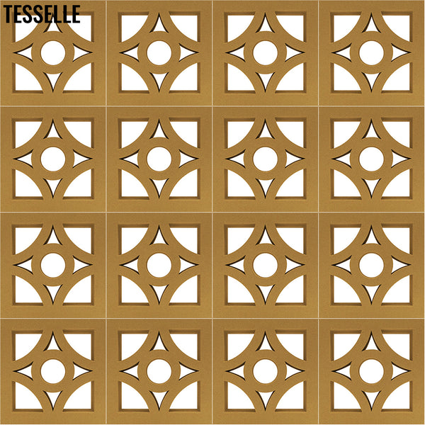 Starlight Saffron Yellow 7.5" Cement Breeze Block 2