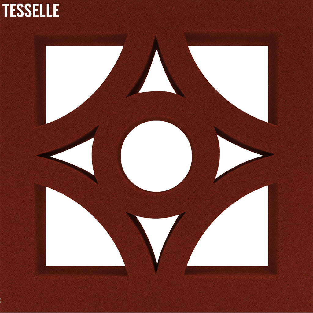 Starlight Scarlet Red 7.5" Cement Breeze Block